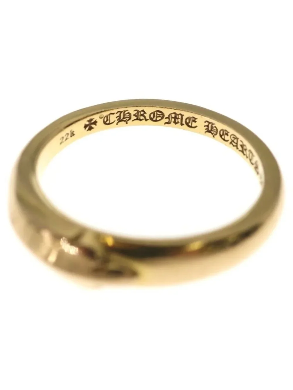Chrome Hearts 22k Baby Clsc Classic Flarenie Gold Ring